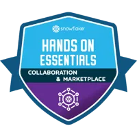 Badge, Hands-On Essentials: Collaboration, Marketplace & Cost Estimation Workshop, Snowflake