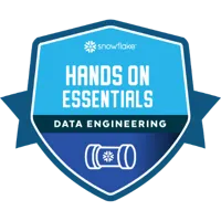 Badge, Hands-On Essentials: Data Engineering Workshop, Snowflake
