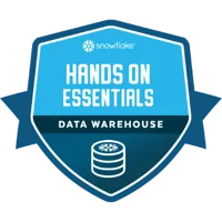 Badge, Hands-On Essentials: Data Warehousing Workshop, Snowflake